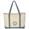 Large Starboard Cotton Canvas Tote Bag - Natural with Gray