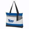 Advantage Tote Bag - White with Royal Blue with Gray and Black Trim