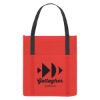 Non-woven Shopper's Pocket Tote Bag - Red with Black Trim