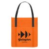 Non-woven Shopper's Pocket Tote Bag - Orange with Black Trim