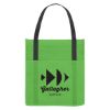 Non-woven Shopper's Pocket Tote Bag - Lime Green with Black Trim