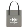 Non-woven Shopper's Pocket Tote Bag - Gray with Black Trim