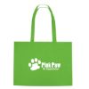 Non-woven Shopper Tote Bag With Hook And Loop Closure - Lime Green