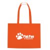 Non-woven Shopper Tote Bag With Hook And Loop Closure - Orange