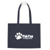 Non-woven Shopper Tote Bag With Hook And Loop Closure - Navy