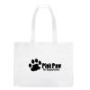 Non-woven Shopper Tote Bag With Hook And Loop Closure - White