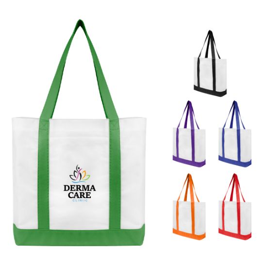 Non-woven Tote Bag With Trim Colors