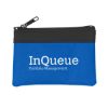 Zippered Coin Pouch - Royal Blue with Black Trim