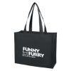 Matte Laminated Non-woven Shopper Tote Bag - Black