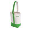 Deux Wine Bottle Tote Bag - Lime Green