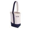 Deux Wine Bottle Tote Bag - Navy