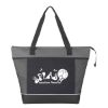 Mega Shopping Cooler Tote Bag - Black with Gray and Black Trim