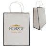 Laminated Paper Gift Bag - White with Black Trim