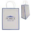 Laminated Paper Gift Bag - White with Royal Blue Trim