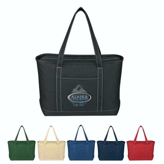 Large Cotton Canvas Yacht Tote Bag