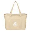 Large Cotton Canvas Yacht Tote Bag - Natural