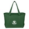 Large Cotton Canvas Yacht Tote Bag - Forest Green