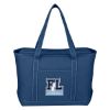 Large Cotton Canvas Yacht Tote Bag With Tackle Twill Patch - Royal Blue