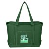 Large Cotton Canvas Yacht Tote Bag With Tackle Twill Patch - Forest Green