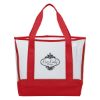 Clear Casual Tote Bag - Clear with Red Trim