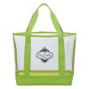 Clear Casual Tote Bag - Clear with Lime Green Trim