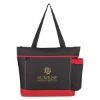 Journey Tote Bag - Black with Red Trim