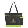 Journey Tote Bag - Black with Lime Green Trim