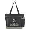 Journey Tote Bag - Black with Gray Trim