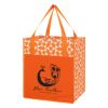 Geometric Non-woven Shopping Tote Bag - Orange