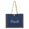 Paradise Jute Tote Bag - Navy