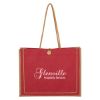 Paradise Jute Tote Bag - Red