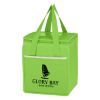 Wave Design Non-woven Cooler Lunch Bag - Lime Green