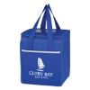 Wave Design Non-woven Cooler Lunch Bag - Royal Blue