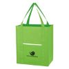 Wave Design Non-woven Shopper Tote Bag - Lime Green