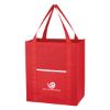 Wave Design Non-woven Shopper Tote Bag - Red