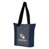 Heathered Fun Tote Bag - Navy with Gray