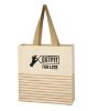 Dash Jute Tote Bag - Beige