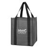 Heathered Non-woven Shopper Tote Bag - Black with Gray