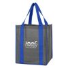 Heathered Non-woven Shopper Tote Bag - Royal Blue with Gray