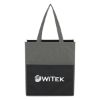 Non-woven Bounty Shopping Tote Bag - Black with Gray