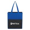 Non-woven Bounty Shopping Tote Bag - Black with Royal Blue