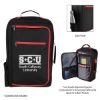 Tacoma Laptop Backpack & Briefcase - Charcoal with Red Trim