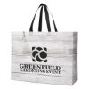 Chalet Laminated Non-woven Tote Bag - Light Woodtone