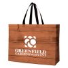 Chalet Laminated Non-woven Tote Bag - Woodtone