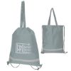 Double Feature Non-woven Drawstring Tote Bag - Gray