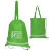 Double Feature Non-woven Drawstring Tote Bag - Lime Green