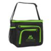 Carson Cooler Lunch Bag - Black with Lime Green