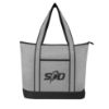 Harborside Heathered Cooler Tote Bag - Gray with Black