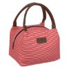 Sebastian Cooler Lunch Bag - Red with Brown