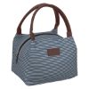 Sebastian Cooler Lunch Bag - Navy with Brown